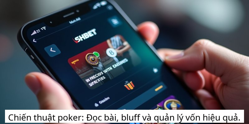 Chiến thuật poker: Đọc bài, bluff và quản lý vốn hiệu quả.