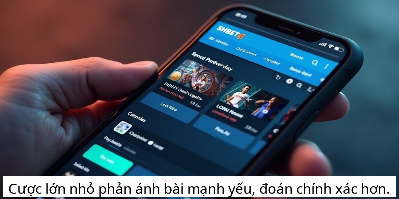 Cược lớn nhỏ phản ánh bài mạnh yếu, đoán chính xác hơn.