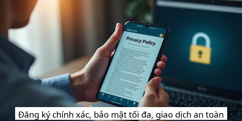 Đăng ký chính xác, bảo mật tối đa, giao dịch an toàn