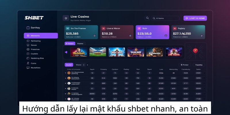 Hướng dẫn lấy lại mật khẩu shbet nhanh, an toàn
